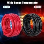 Kimbluth 2 Gauge Battery Cable Copper Wire, 10FT Red+10FT Black 2 AWG Welding Cable Standard USA OFC Wire for Automotive, Battery, Solar, Marine and Generator