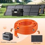 MOOKEERF 14AWG DC 8mm Extension Cable for Solar Panel 100FT,DC7909 Solar Panel Cable Female to Male with DC8020 Male Adapter Compatible with Aker,GZ Yeti,BLUETT,Jackery Portable Power Station-100 Foot