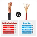 Kimbluth 2 Gauge Battery Cable Copper Wire, 10FT Red+10FT Black 2 AWG Welding Cable Standard USA OFC Wire for Automotive, Battery, Solar, Marine and Generator