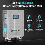 ECO-WORTHY 48V 314Ah (V1) LiFePO4 Lithium Battery, 16.1kWh High Capacity Energy Storage with Breakers, 200A PACE BMS, 7" LCD, RS485/CAN/RS232, Ideal for Home Backup, Off-Grid, Solar System