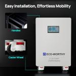 ECO-WORTHY 48V 314Ah (V1) LiFePO4 Lithium Battery, 16.1kWh High Capacity Energy Storage with Breakers, 200A PACE BMS, 7" LCD, RS485/CAN/RS232, Ideal for Home Backup, Off-Grid, Solar System