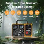 HHGM 108,000mg/h Dual-Fan Ozone Machine Generator High Capacity Ozone Odor Eliminator Odor Removal Air Purifier Ionizer & Deodorizer for Car, Home, Smoke, Pets, Industrial, Basement, Commercial