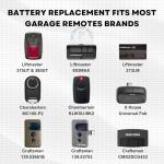 Garage Door Opener Battery - 4 Pack CR2032 Button Lithium 3V | Replacement Power for Major Remotes, Keypads, Sensors