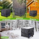 DVBB Outdoor Generator Covers Waterproof Heavy Duty 900D Oxford Portable Generator Cover Universal for 5000-10000 Watt Portable Generators (Black,32x24x24 in)