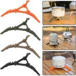Orange Fuel Can Stabilizer for Camping Stoves,Mini Foldable Outdoor Camping Hiking Cooking Gas Tank Stove Stand,Stoves and Grills，Foldable Cartridge Canister Tripod Bracket for Hiking Camping Outdoor