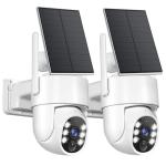 Gianteye Solar Wireless Security Cameras - 2 Pack