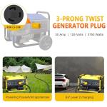 30 Amp Shore Power Adapter - NEMA L5-30P to 5-15R/5-20R Twist Lock Plug RV & Marine Generator Connector, 110V/120V Household Outlet Converter with 3-Prong Locking Safe and Reliable Power Supply