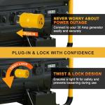 30 Amp Shore Power Adapter - NEMA L5-30P to 5-15R/5-20R Twist Lock Plug RV & Marine Generator Connector, 110V/120V Household Outlet Converter with 3-Prong Locking Safe and Reliable Power Supply