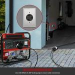 ENERLITES NEMA L5-30R Flush Mounting Locking Receptacle for Generator, Twist Lock Outlet, 30 Amp, 125 Volt, 2 Pole, 3 Wire Grounding, Industrial Grade, UL Listed, 66440-BK, Black