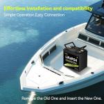 12V 100Ah LiFePO4 Battery Group 31 With Built-in 100A BMS, 15000 Deep Cycles Rechargeable Lithium Battery Prefect for Solar System, Rvs, Marine, Vans, Trailer, Backup (12V100Ah MINI)