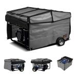 VEVOR Generator Running Cover, 34 x 26 x 21 Inch Waterproof Universal for Most Generators 3500-12000 Watt, Generator Tent while running with Heavy Duty Thicken 420D Oxford Fabric, Grey
