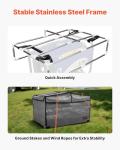 VEVOR Generator Running Cover, 34 x 26 x 21 Inch Waterproof Universal for Most Generators 3500-12000 Watt, Generator Tent while running with Heavy Duty Thicken 420D Oxford Fabric, Grey