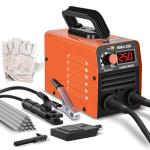 Super Mini Stick Welder Machine,110V 250A ARC Portable MMA Welding Machine for Beginners,Welding Machine with 10pcs Welding Rod Tools,IGBT Inverter Welder,Hot Start Arc Force Anti-stick (Orange)