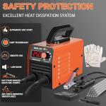 Super Mini Stick Welder Machine,110V 250A ARC Portable MMA Welding Machine for Beginners,Welding Machine with 10pcs Welding Rod Tools,IGBT Inverter Welder,Hot Start Arc Force Anti-stick (Orange)