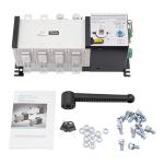 110V 250A Dual Power Industrial Automatic Transfer Switch, 4P Dual Power Generator Changeover Switch for Hospitals, High-Rise Buildings, Shopping Malls, Factories, Support Manual/Auto Adjustment