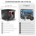 Waterproof Generator Cover, 28x26x24 inch, 600D Heavy Duty Oxford - for Most Generators 3000-5000 Watt, Portable Generator Cover for Ourside, Black