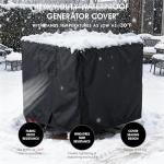 Waterproof Generator Cover, 28x26x24 inch, 600D Heavy Duty Oxford - for Most Generators 3000-5000 Watt, Portable Generator Cover for Ourside, Black