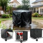 Waterproof Generator Cover, 28x26x24 inch, 600D Heavy Duty Oxford - for Most Generators 3000-5000 Watt, Portable Generator Cover for Ourside, Black