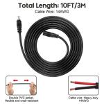 PAEKQ DC 8mm Extension Cable 14AWG 10Ft, DC8mm Female to Male Adapter Connector Cable 7909 Power Plug Compatible with GZ Yeti Jackery Solar Generator Portable Power Station and Solar Panel