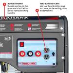 TOMAHAWK Welder Generator Stick Welder Engine Driven 120 Amp 7 HP Gasoline Portable 2,200 Watt Quiet Inverter Generator Engine