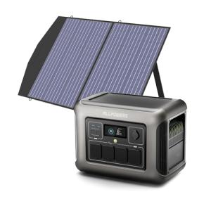 ALLPOWERS R1500 LITE Portable Power Station,1600W/1056Wh LiFePO4 Solar Generator, Solar Power with UPS Function, Fast Charging (R1500 LITE+SP027-100W)