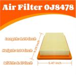 Lvdrwi Air Fil-ter 0J8478 Fit For Ge-nerac 14-22KW 2013+ Generator Evolution Series Home Standby Air-Cooled Engine V-Twin 990CC and 999CC Engine Replaces 0J8478S (Orange-5 Pack)