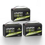 12V 100Ah LiFePO4 Battery Group 31 With Built-in 100A BMS, 15000 Deep Cycles Rechargeable Lithium Battery Prefect for Solar System, Rvs, Marine, Vans, Trailer, Backup (12V 100Ah*3Packs)