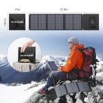 Enginstar 22W Portable Solar Panel for Power Station Solar Charger for Solar Generator Foldable Solar Panel for Camping RV Trip, QC3.0 USB Ports & DC Output, Compatible with iPhone Ipad, Laptop etc