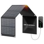 Enginstar 22W Portable Solar Panel for Power Station Solar Charger for Solar Generator Foldable Solar Panel for Camping RV Trip, QC3.0 USB Ports & DC Output, Compatible with iPhone Ipad, Laptop etc