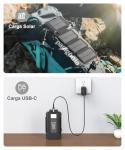 Solar Power Bank 38800mAh with 4 Solar Panels, Portable Charger USB C 18W Fast Charging for iPhone Samsung, IP67 Waterproof Outdoor External Battery Pack with Flashlight/SOS/Strobe (Black, 38800mAh)