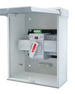 JACEPFY 100A Automatic Transfer Switch for Generator, 3P, 120/240V Dual Power Generator Transfer Switch Meeting NEMA 3R Standards for Outdoor and Indoor