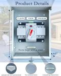JACEPFY 100A Automatic Transfer Switch for Generator, 3P, 120/240V Dual Power Generator Transfer Switch Meeting NEMA 3R Standards for Outdoor and Indoor