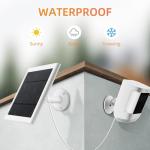 Solar Panel for Ring Camera, 3 Pack 4W Solar Charger Compatible with Rings Spotlight &All-New Stick Up Outdoor Cam Battery, 10ft Long Cable with USB-C to Ring Barrel Plug Adapter