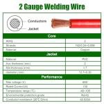 Kimbluth 2 Gauge Battery Cable Copper Wire, 25FT Red+25FT Black 2 AWG Welding Cable Standard USA OFC Wire for Automotive, Battery, Solar, Marine and Generator