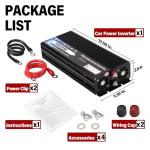 ROADGIVE 3000W Pure Sine Wave Inverter 12V DC to 110V AC, Car Power Inverter with Dual AC Outlets, LCD Display, Smart Cooling Fan for Home, Vehicle, Road Trips, Camping