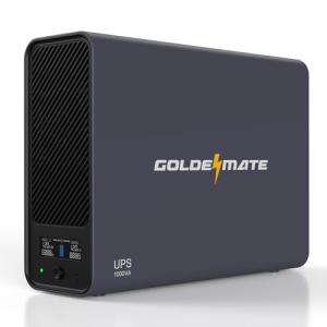 GOLDENMATE 1000VA/600W Lithium UPS Battery Backup & Surge Protector, Backup Battery Power Supply with LiFePO4 Batteries(153.6 Wh), Sinewave UPS System, 10 Years Lifespan, 8 Outlets, LCD Display, Gray