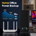 GOLDENMATE 1000VA/600W Lithium UPS Battery Backup & Surge Protector, Backup Battery Power Supply with LiFePO4 Batteries(153.6 Wh), Sinewave UPS System, 10 Years Lifespan, 8 Outlets, LCD Display, Gray