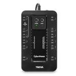 CyberPower EC750G Ecologic Battery Backup & Surge Protector UPS System, 750VA/450W, 12 Outlets, ECO Mode, Compact Uninterruptible Power Supply, Black