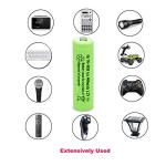 GSUIVEER Ni-Mh AA 600mAh 1.2V Rechargable Batteries Pre-Charged for Outdoor Solar Lights,Garden String Light, Pathway Lights (8Pack AA)