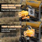 MECMO NEMA L14-30P to 14-50R RV Generator Adapter, 30 Amp to 50 Amp Twist Locking Generator 4 Prong Male Plug to 4 Prong RV Female, Heavy Duty for RV Trailer Camper Generator EV Tesla Level 2 Charging