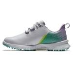 FootJoy Women's FJ Fuel Previous Season Style Golf Shoe, White/Green/Lilac, 7.5