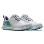 FootJoy Women's FJ Fuel Previous Season Style Golf Shoe, White/Green/Lilac, 7.5