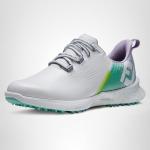 FootJoy Women's FJ Fuel Previous Season Style Golf Shoe, White/Green/Lilac, 7.5
