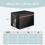 TENTVIA Outdoor Generator Cover,600D Heavy-Duty Oxford Fabric,Dustproof and Waterproof Protection for Generators, Suitable for Most 1500-15000W Generators.Black (Double-layer, 38''Lx28''Wx30''H)