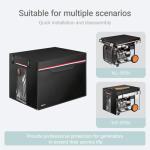 TENTVIA Outdoor Generator Cover,600D Heavy-Duty Oxford Fabric,Dustproof and Waterproof Protection for Generators, Suitable for Most 1500-15000W Generators.Black (Double-layer, 38''Lx28''Wx30''H)
