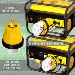 NEMA L14-30P to 50A SS2-50R RV Marine Power Generator Adapter, 30A L14-30P to SS2-50R, 30A Male 4 Prong Twist Lock Adaptor to 50A SS2-50R Plug Female with Locking Ring, 125V/250V by FASWORX