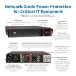 Eaton Tripp Lite Series SMART3000RMXL2U 3000VA Rack Mount UPS Battery Backup, Pure Sine Wave, 3000W, Extended Run & Network Card Option, 7 Outlets, 120V, AVR, Uninterruptible Power Supply