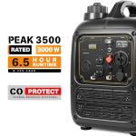 LIFAN 3500W Portable Inverter Generator for Home Backup, Super Quiet Gas Powered Generator for RV Camping Outdoor Use, ECO Mode, EPA Compliant, Parallel Ready with CO-MINDER Safety