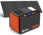 Takki Solar Generator 250W Portable Power Station with 40W Solar Panels 222Wh Pure Sine Wave Camping Lithium Battery Power Bank with AC 110V Outlet for Camping CPAP Home Use Emergency Outdoor