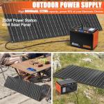 Takki Solar Generator 250W Portable Power Station with 40W Solar Panels 222Wh Pure Sine Wave Camping Lithium Battery Power Bank with AC 110V Outlet for Camping CPAP Home Use Emergency Outdoor